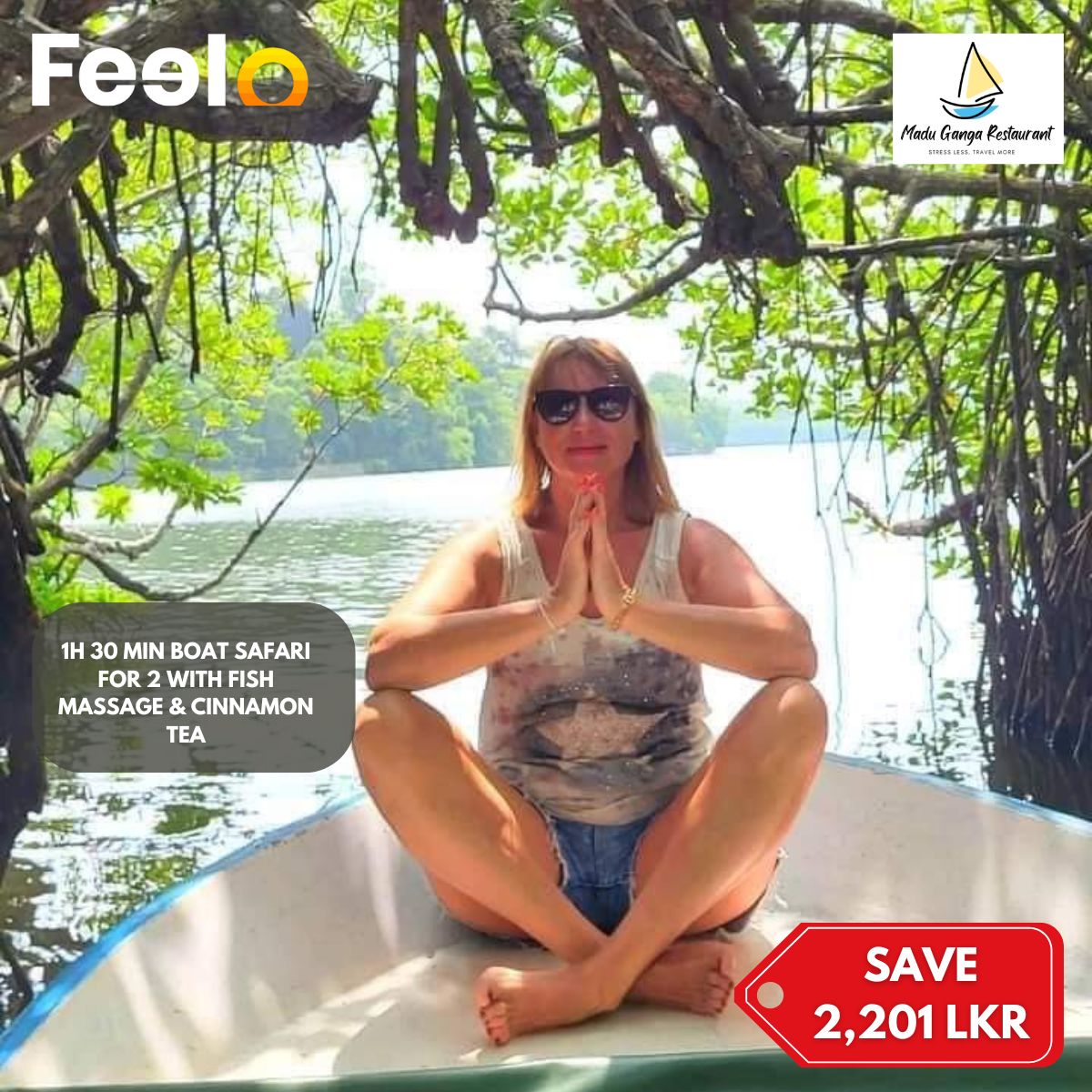 Adventure on Madu Ganga: 1h 30min Boat Safari for 2 with Fish Massage & Cinnamon Tea - Madu Ganga Boat Safari | Feelo