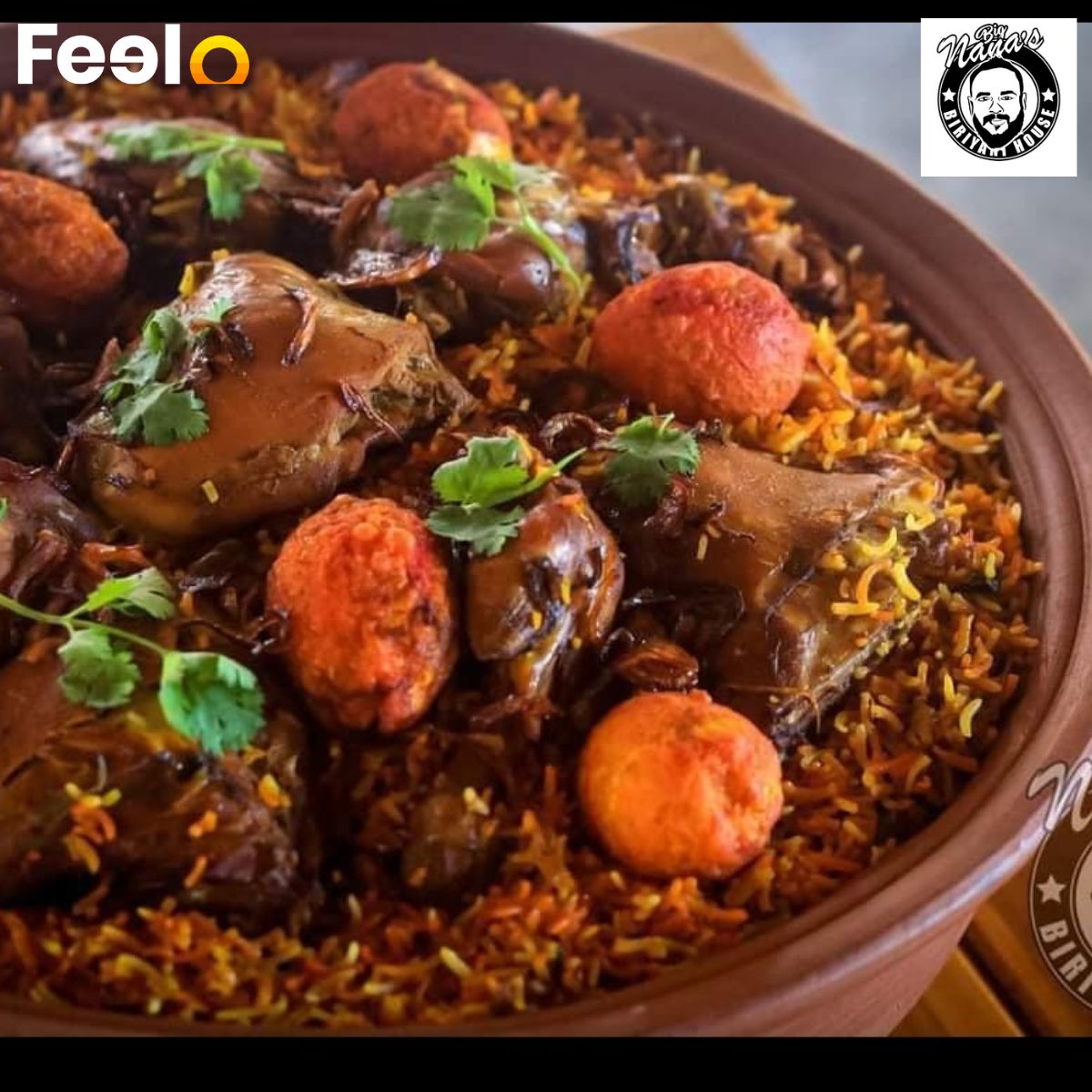 Chicken, Beef, or Jambo Prawns Biriyani Sawan with Pepsi and Dessert Combo For 3 or 6 People - Big Nana's Biriyani House | Feelo