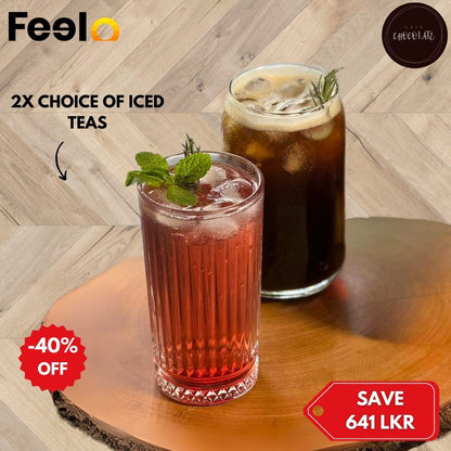 Chilled Duo Delight: 2x Iced Tea of Choice from Cafe Chocolate - Café Chocolate, 8 Stratford Ave, Colombo 05 | Feelo