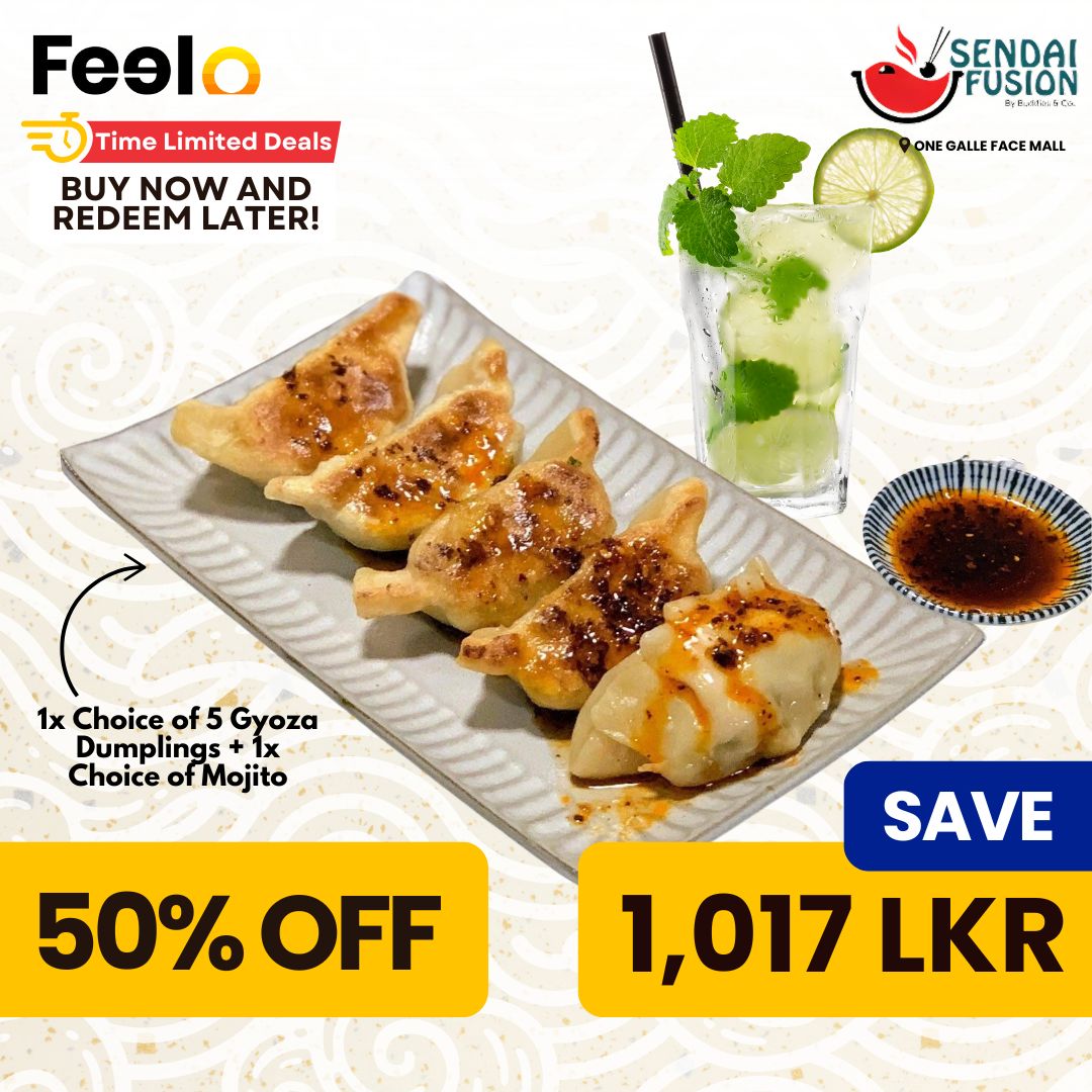 Choice of 5 Gyoza Dumplings + Choice of Mojito from Sendai Fusion | One Galle Face Mall - Sendai Fusion, One Galle Face Mall | Feelo