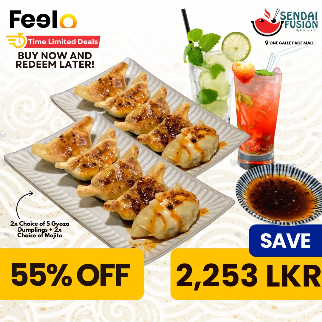 Choice of 5 Gyoza Dumplings + Choice of Mojito from Sendai Fusion | One Galle Face Mall - Sendai Fusion, One Galle Face Mall | Feelo