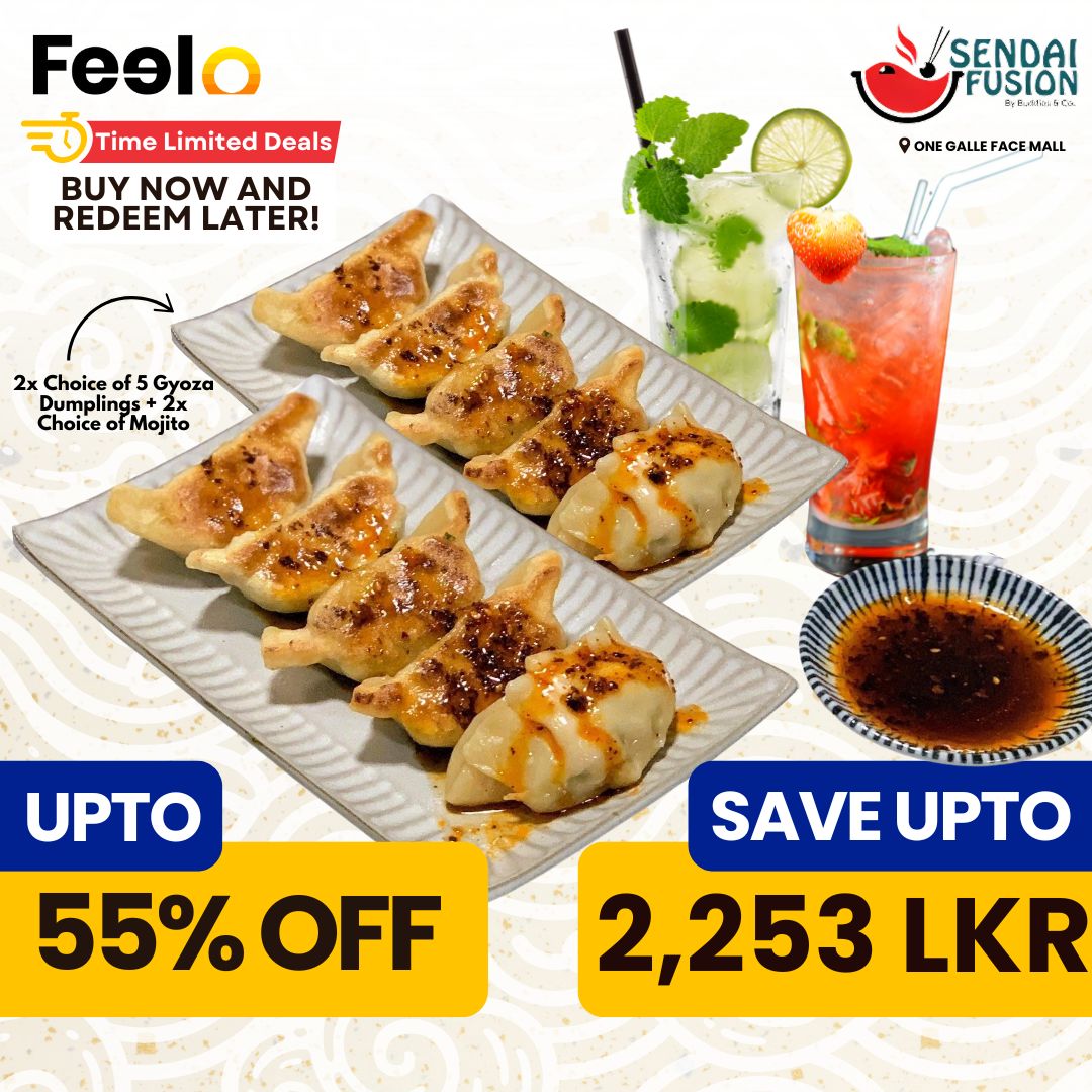 Choice of 5 Gyoza Dumplings + Choice of Mojito from Sendai Fusion | One Galle Face Mall - Sendai Fusion, One Galle Face Mall | Feelo