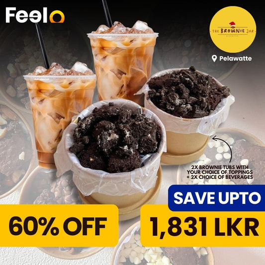 Choice of Brownie Tubs with a Choice of Beverage from The Brownie Jar - The Brownie Jar, Pelawatte | Feelo