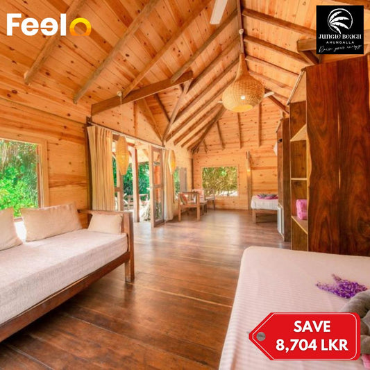 Day Out Package for 2 with Room, Meals & Beach Access at Jungle Beach, Ahungalla - Jungle Beach Camp, Ahungalla | Feelo