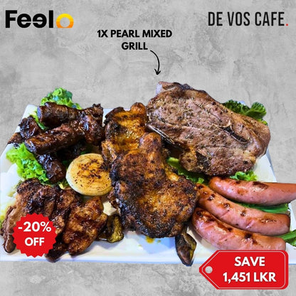 De Vos Cafe's 1x Pearl Mixed Grill: Includes Beef, Chicken, Sausages & Sides - De Vos Cafe, Colombo 04 | Feelo