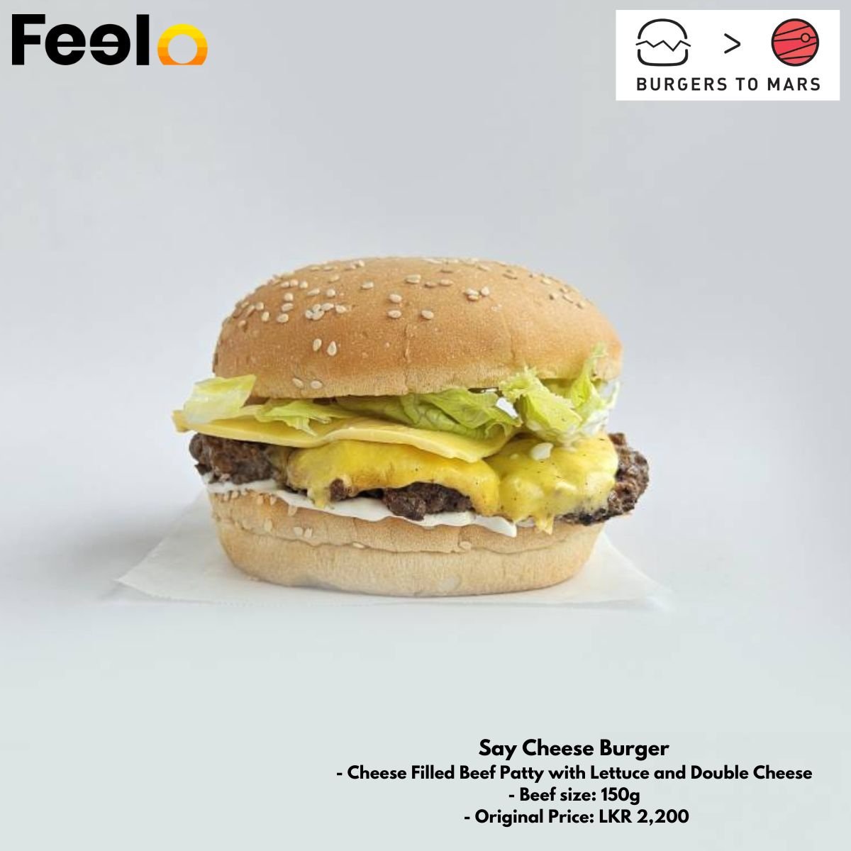 Enjoy Rs. 4,000 in burgers for only Rs. 2,999 with our amazing voucher at Burgers to Mars - Burgers to Mars, Kalubowila | Feelo