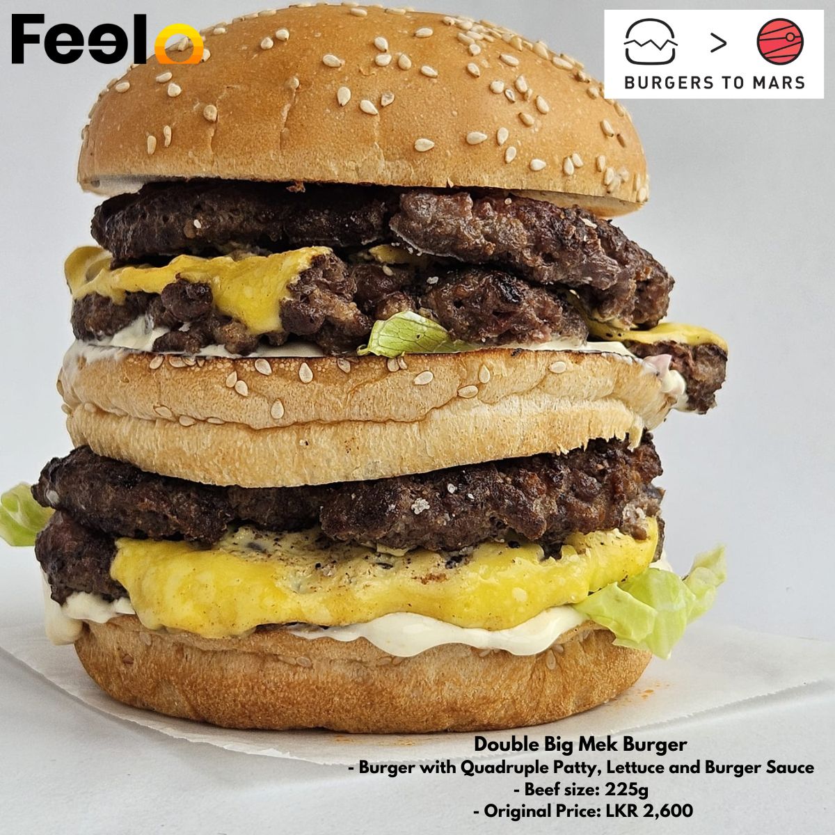 Enjoy Rs. 4,000 in burgers for only Rs. 2,999 with our amazing voucher at Burgers to Mars - Burgers to Mars, Kalubowila | Feelo