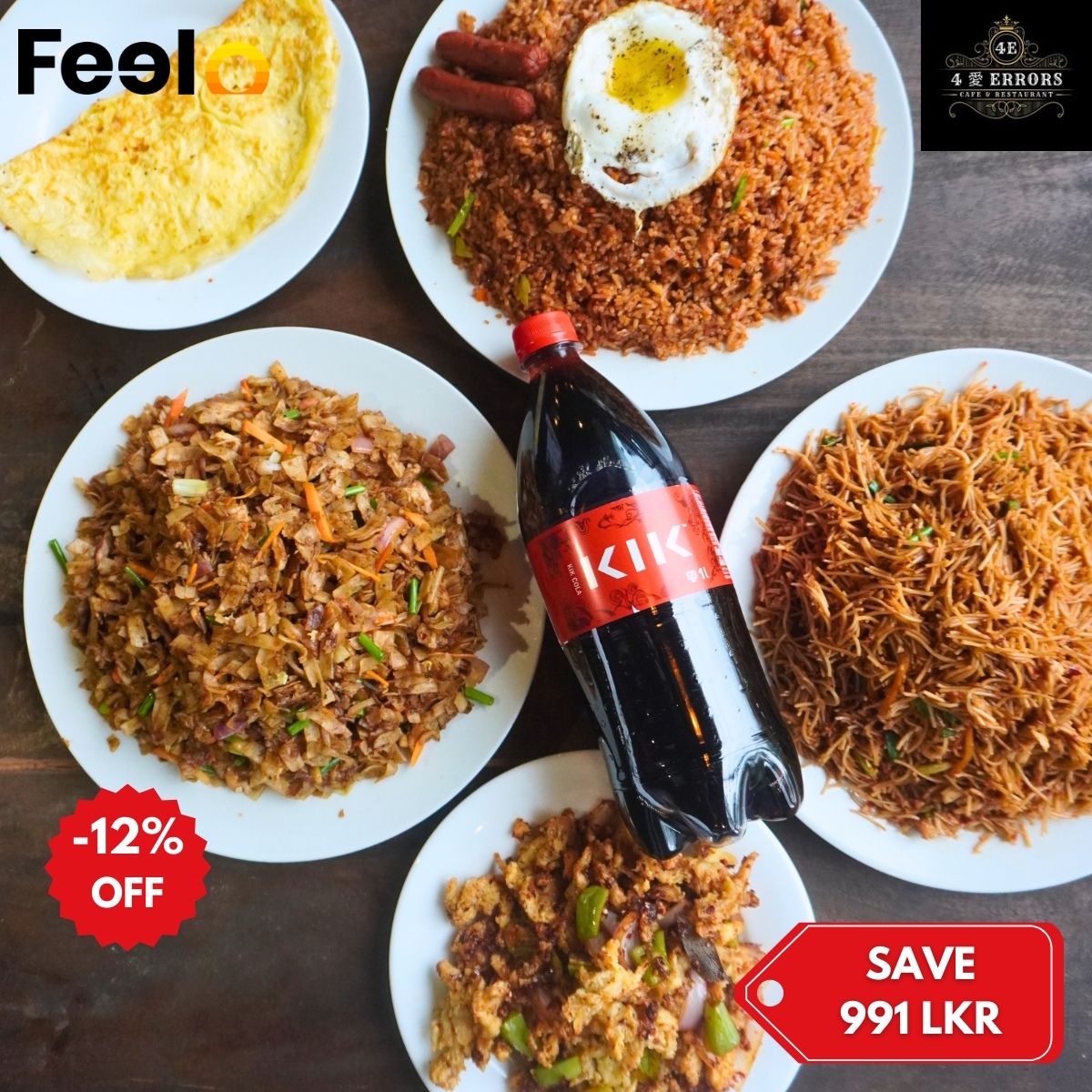 Enjoy the 4Errors Feast Combo for 7 people! - 4Errors Restaurant, Dehiwala | Feelo