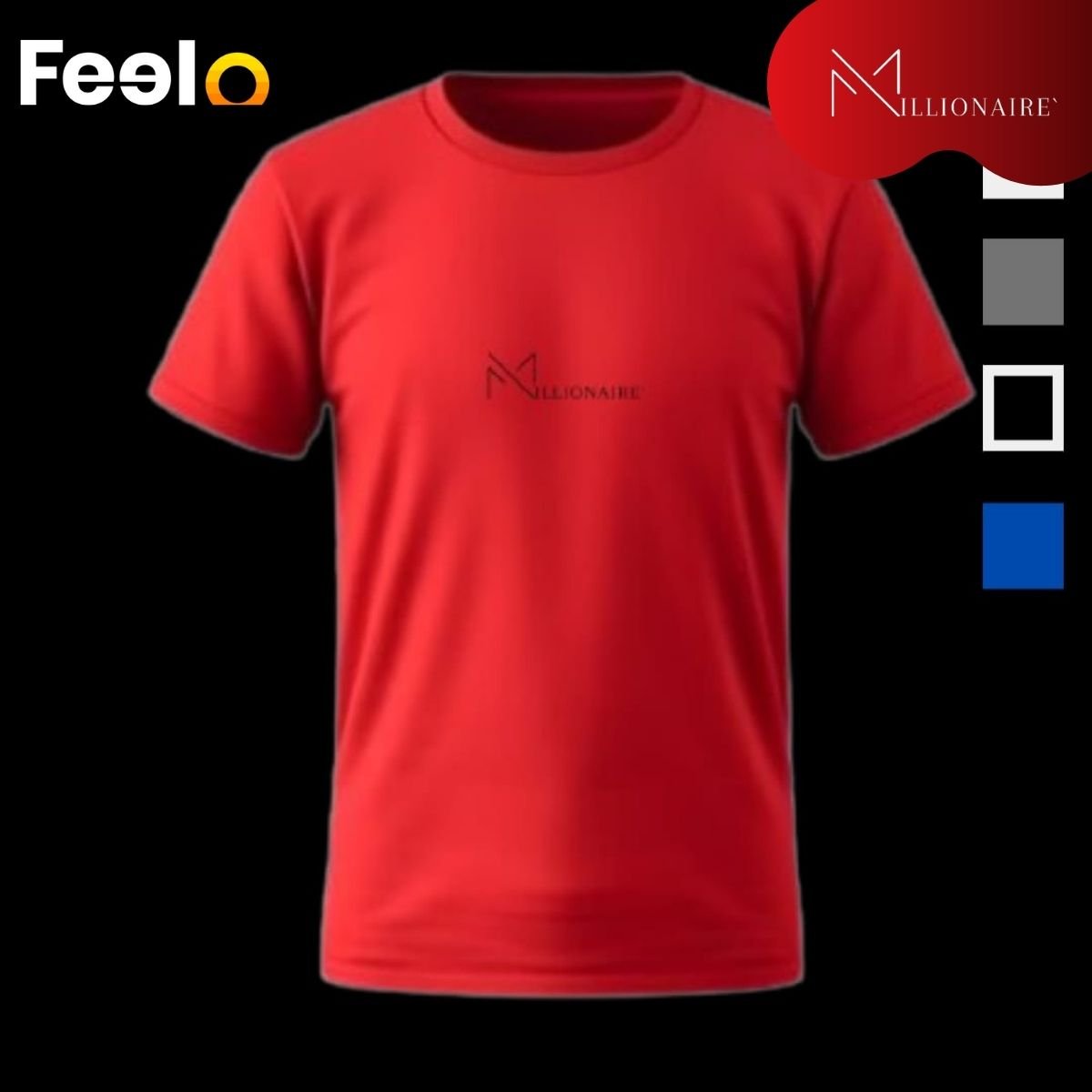 ‘Millionaire’ Cotton T-Shirt from MILLIONAIRE CLOTHING - MILLIONAIRE CLOTHING | Feelo