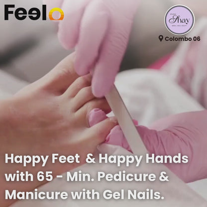 65 Min Manicure, Pedicure & Gel Colour for 1 Person at Studio Shay | Colombo 06